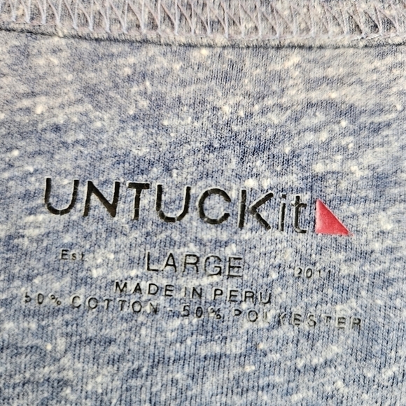 UNTUCKit Men's Long Sleeve Pullover Henley T-Shirt Size XXL 2XL Blue Comfortable - Picture 8 of 9